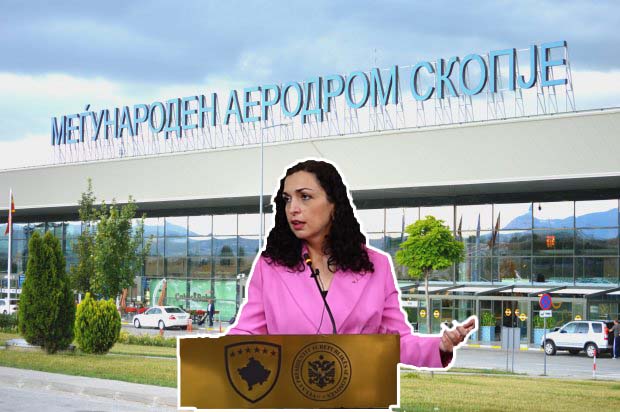 vjosa osmani incident skopje airpot