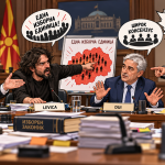 Партиите повторно се скараа за Изборниот законик: ВМРО-ДПМНЕ бара дијалог, Левица една изборна единица, ДУИ широк консензус, а СДСМ не учествува и обвинува izboren-zakonik-karikatura